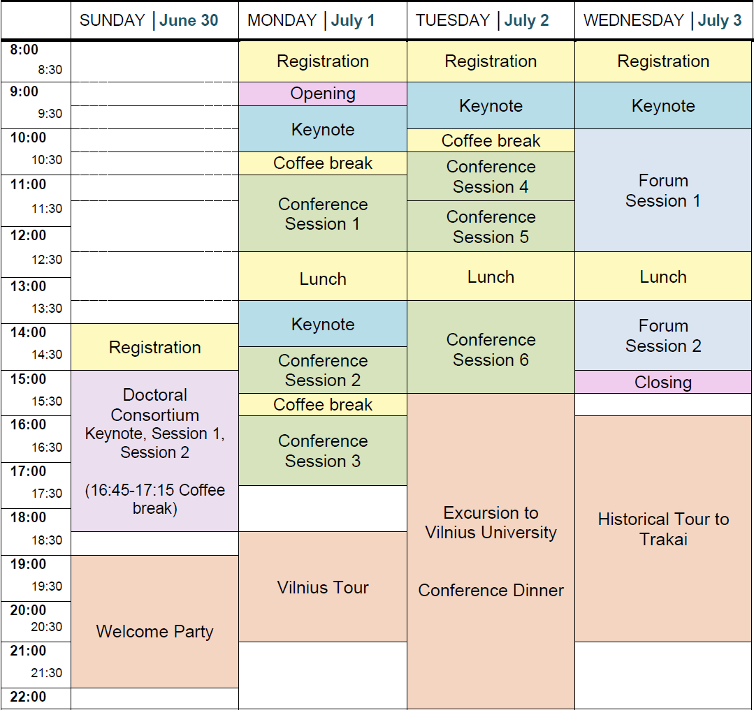 BalticDBIS2024 Programme at a Glance